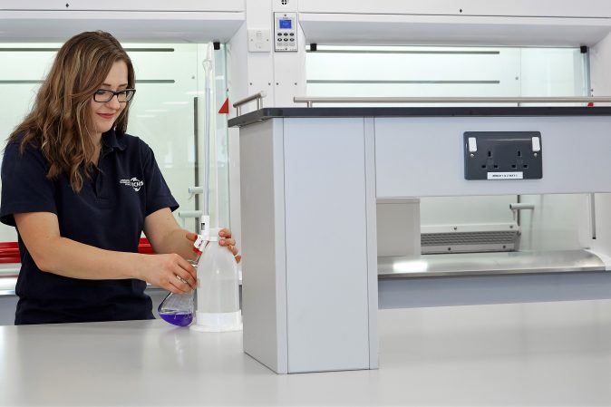 Lab specialist using new technical lab