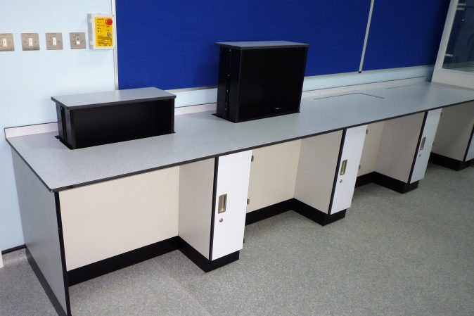 Pupil Referral Unit secure rise and fall IT screen units